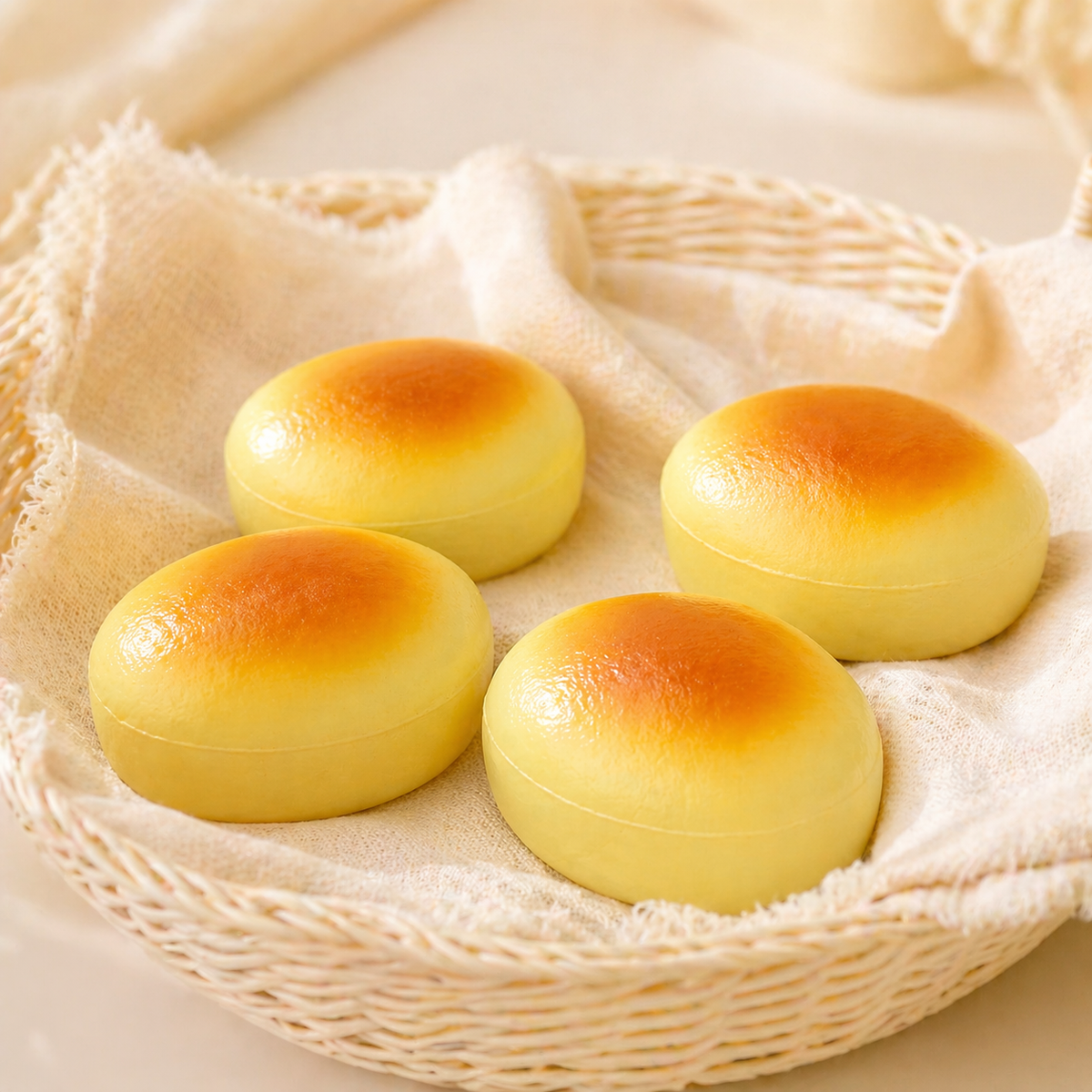 Golden Mini Bun Slow-Rising Squishy Collectible