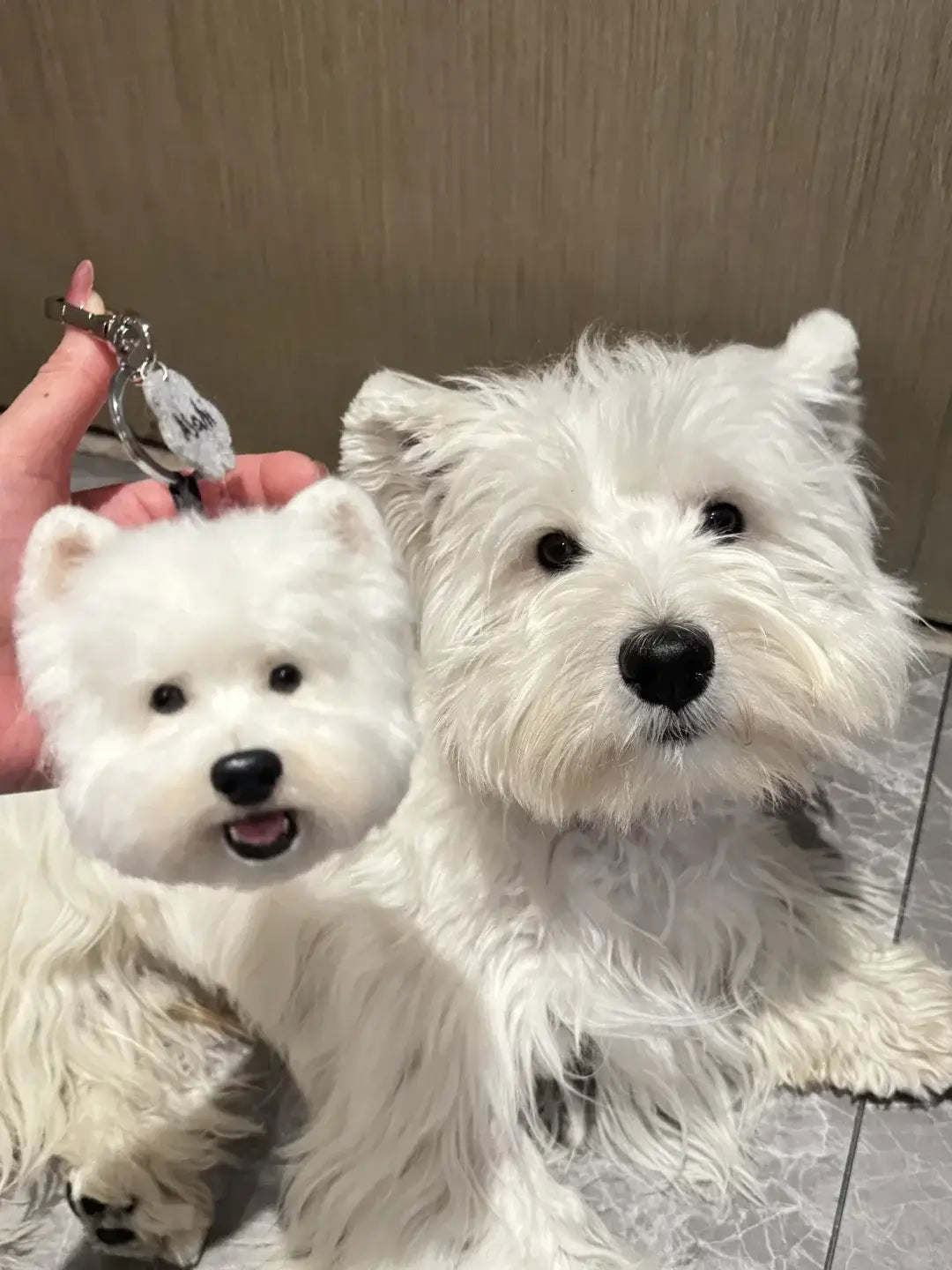 Custom Wool Felt Pet Car Charm – Personalized Pet Head Keychain