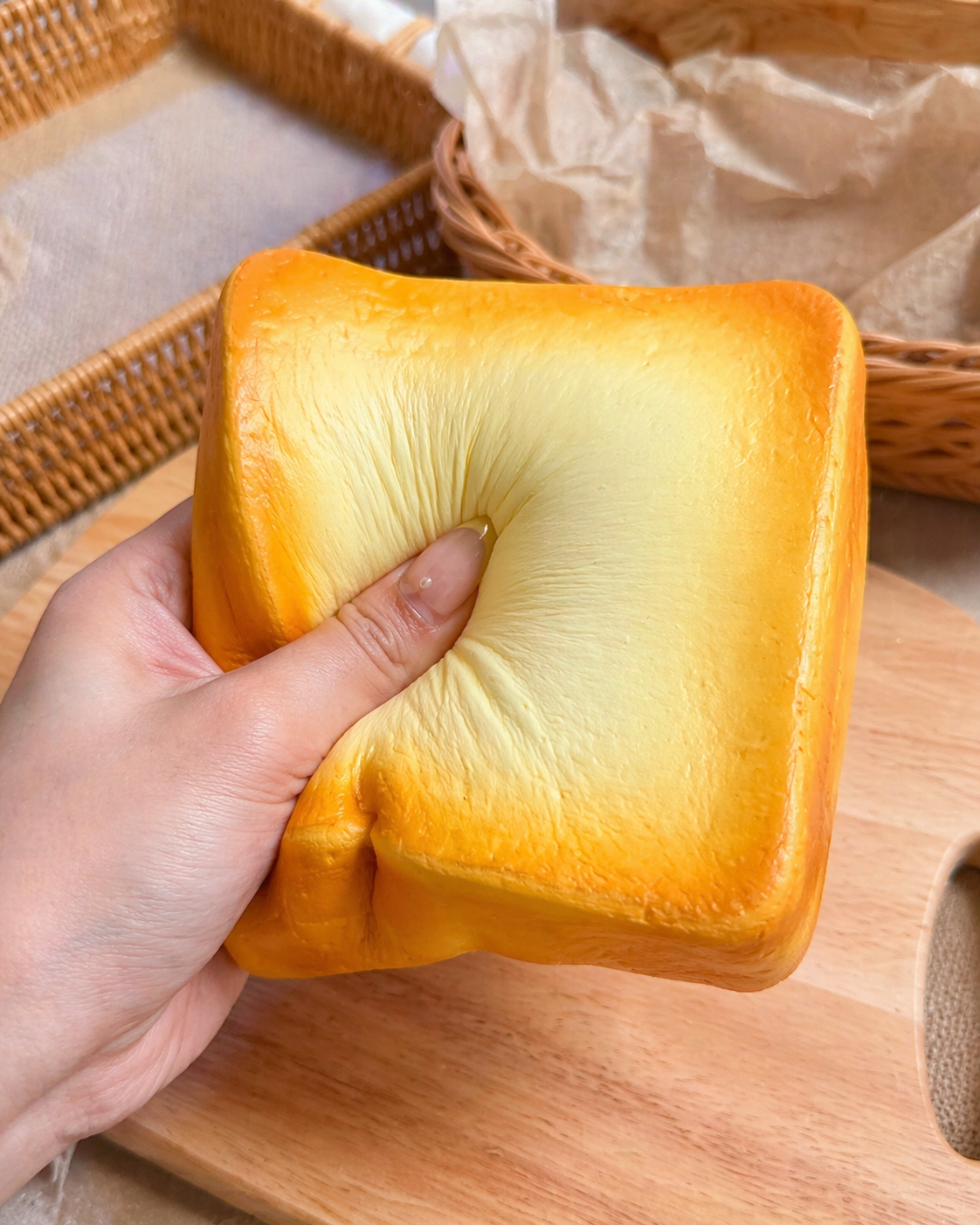 Fluffy Toast Slow-Rising Squishy Collectible