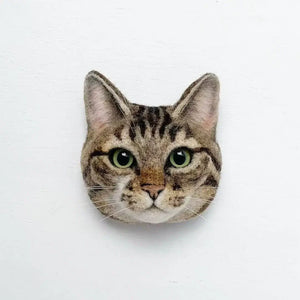 Custom Wool Felt Pet Car Charm – Personalized Pet Head Keychain