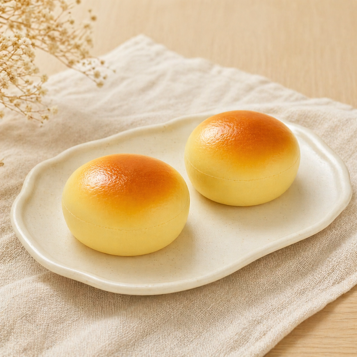 Golden Mini Bun Slow-Rising Squishy Collectible